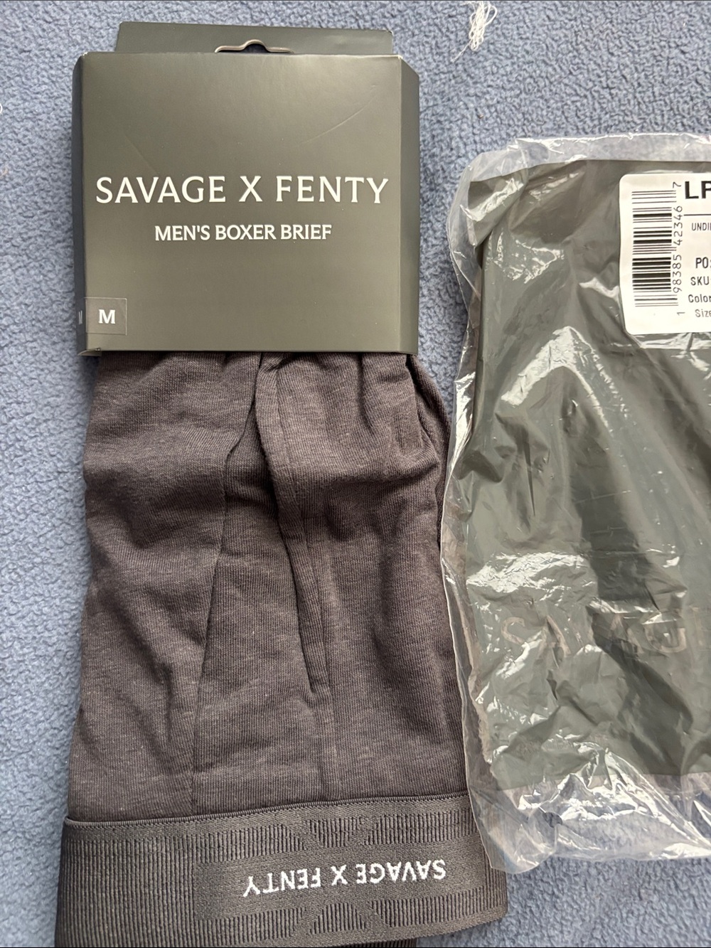 Savage X Fenty Men's Boxer Brief in Charcoal